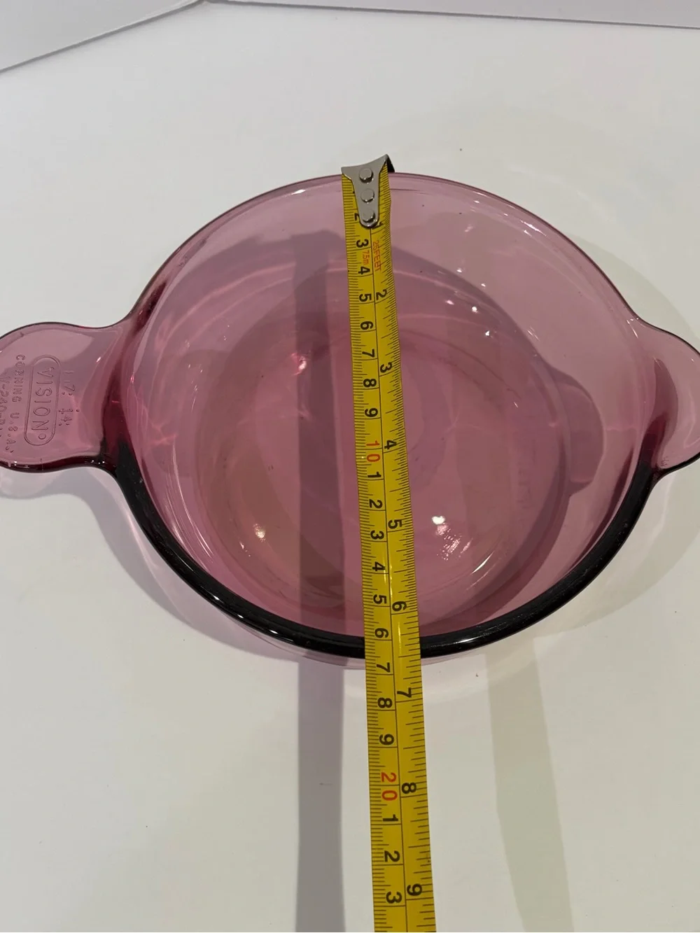 Vintage Corningware Visions Cranberry Grab It V-240-B